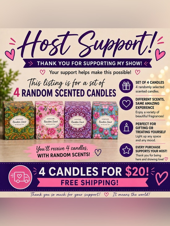 Other - Set of 4 Random Scented Candles * Host Support for Live Show